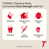 Sachet Tylenol en poudre prêt pour utilisation portable.