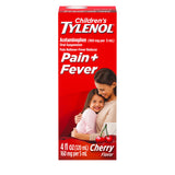 Tylenol Enfants suspension cerise, flacon 4 onces pour fièvre et douleurs temporaires.