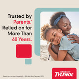 Tylenol Enfants suspension cerise, étiquette colorée et aromatisée pour le réconfort des enfants.