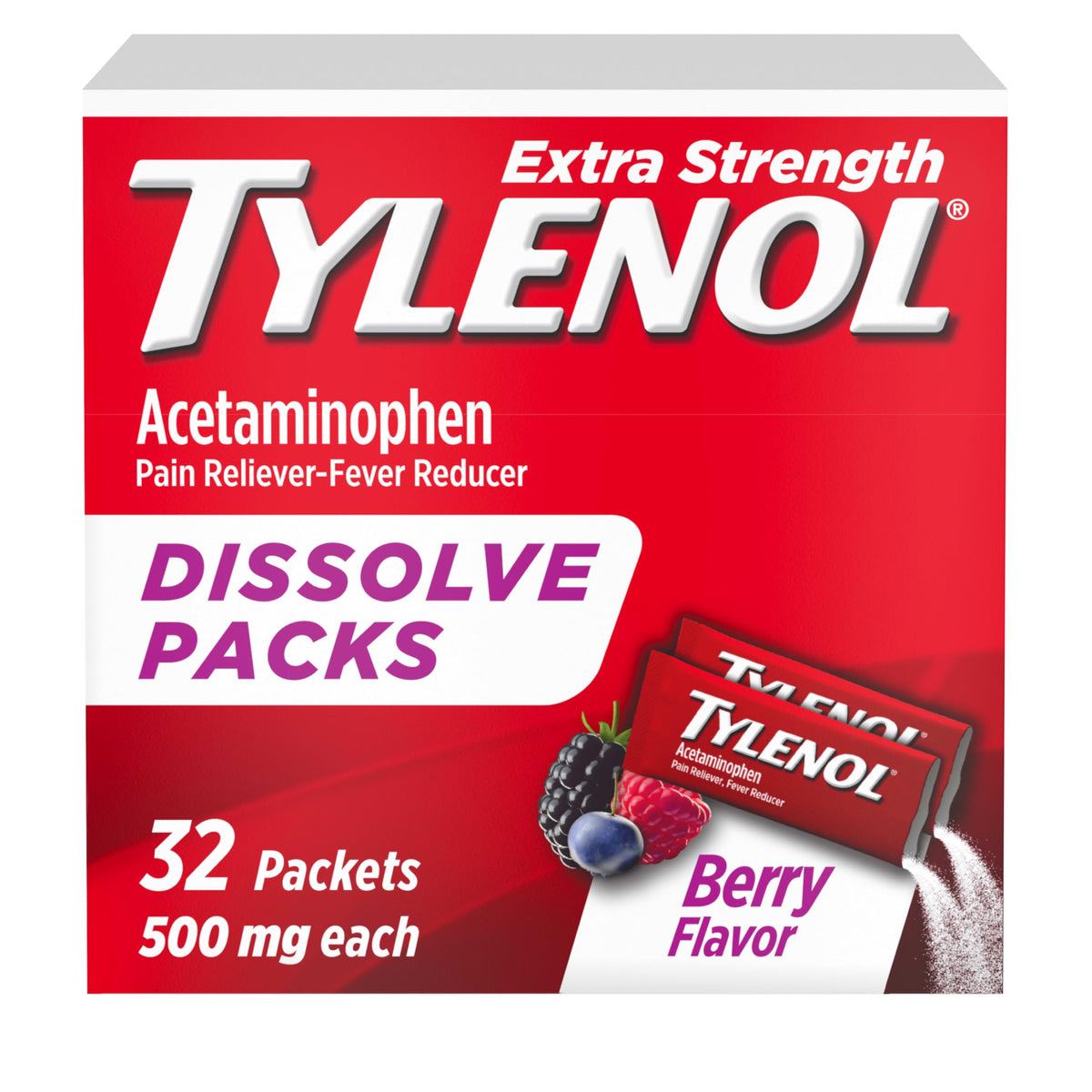 Tylenol Dissolve Packs emballage pratique pour emporter