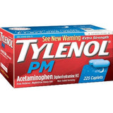 Tylenol PM Caplets: bouteille de 225 comprimés prêt à l'emploi pour le sommeil et les douleurs