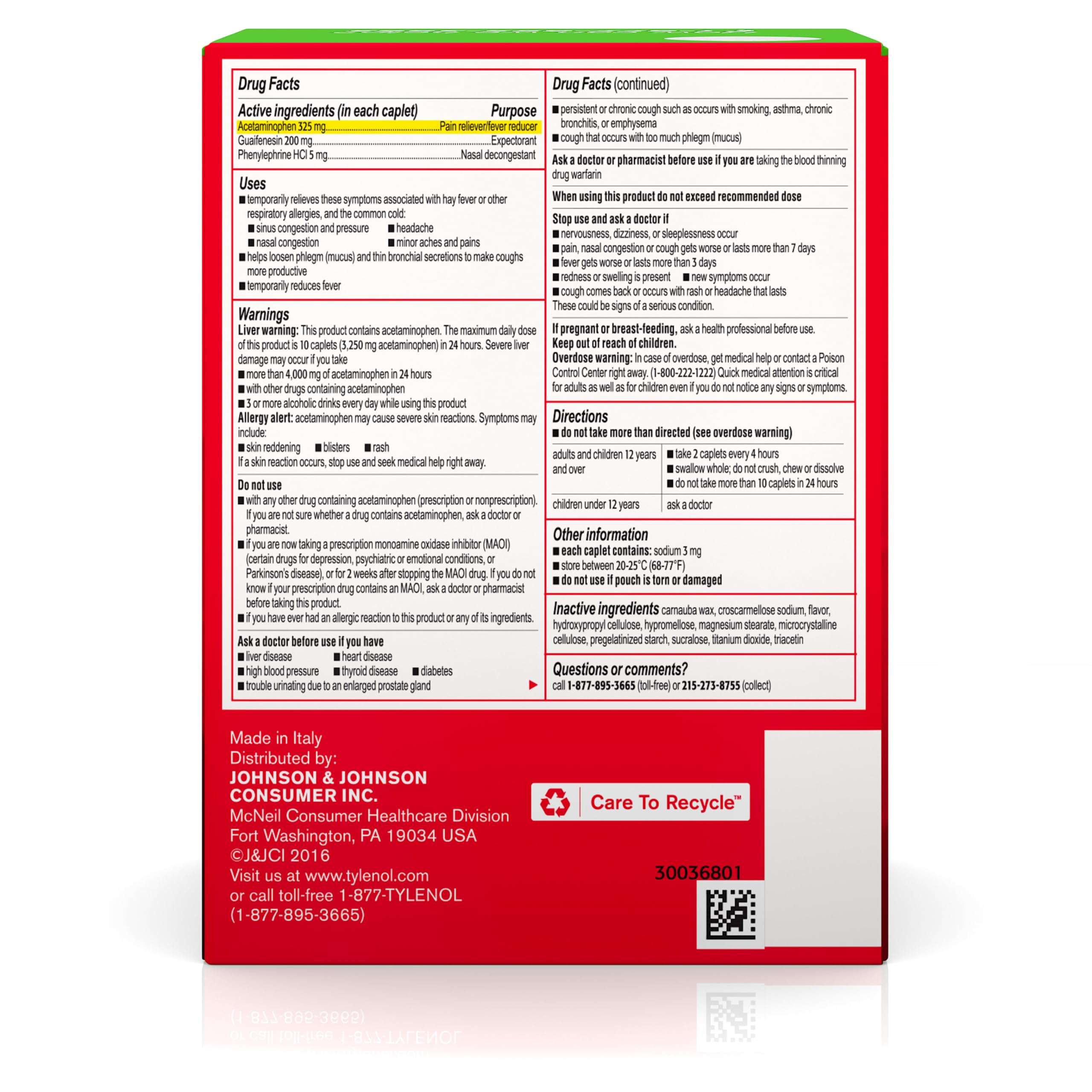 Adultes et enfants 12 ans et plus peuvent utiliser Tylenol Sinus Severe Daytime Caplets.