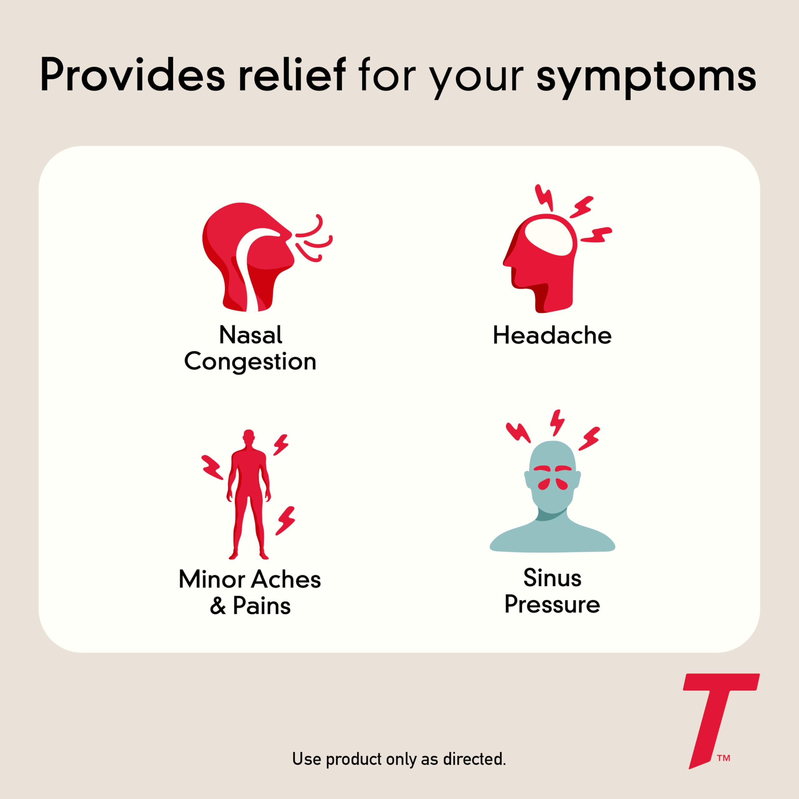 Tylenol Sinus Severe Daytime Caplets visibles, offrant un soulagement rapide des symptômes.