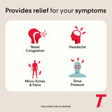 Tylenol Sinus Severe Daytime Caplets visibles, offrant un soulagement rapide des symptômes.