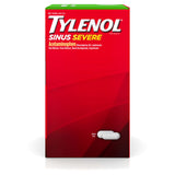 Caplets Tylenol Sinus Severe Daytime: dosage 325 mg, 5 mg, 200 mg.