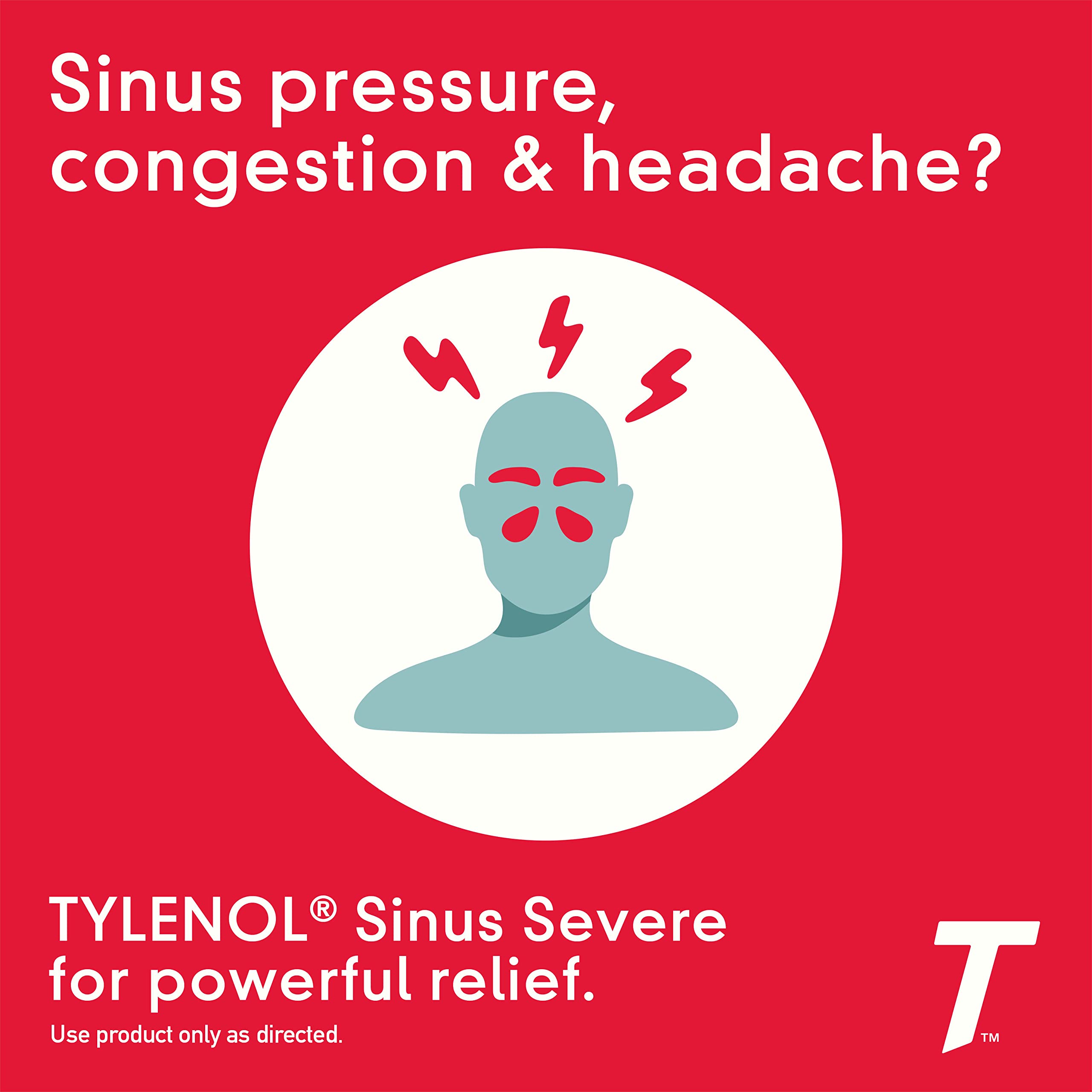 Ingrédients et dosage des Tylenol Sinus Severe Daytime Caplets.