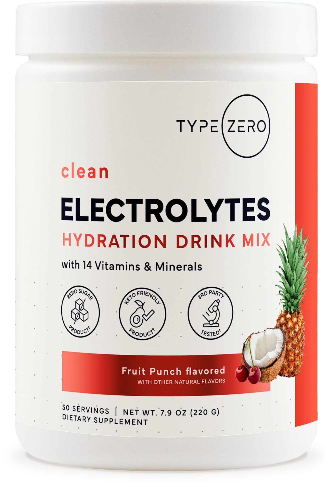 Type Zero poudre hydratation fruits et baies se dissolve rapidement dans l'eau.
