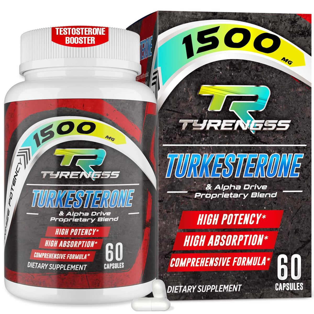 TyRengss: Bouteille-testosterone capsules, soutien potentiel à l'énergie et à la performance sportive.
