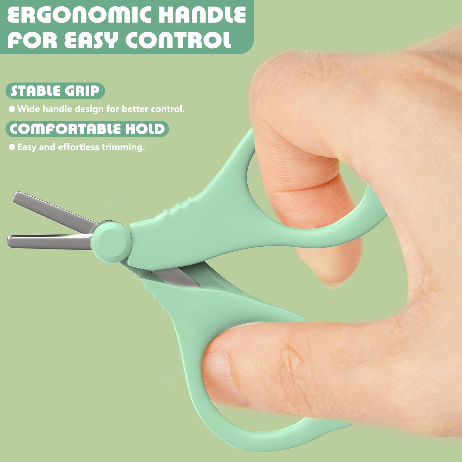 TYTDOUTER Ciseaux bébé prise ergonomique pour une coupe stable