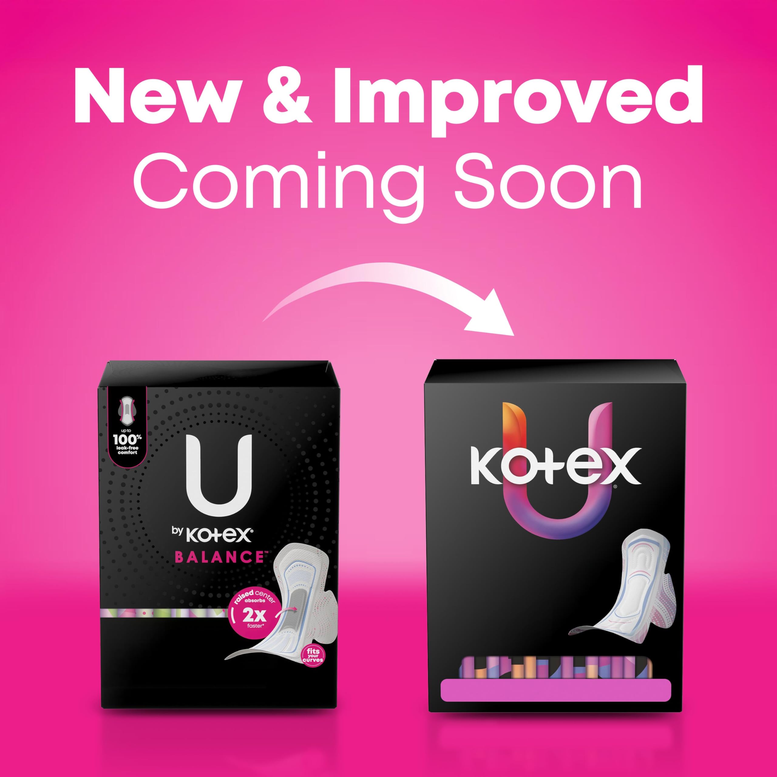 Centre surélevé d'absorption dans U by Kotex Balance améliore l'efficacité.