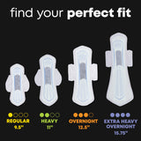 Dos et avant plus large pour une couverture nocturne avec U by Kotex Balance.