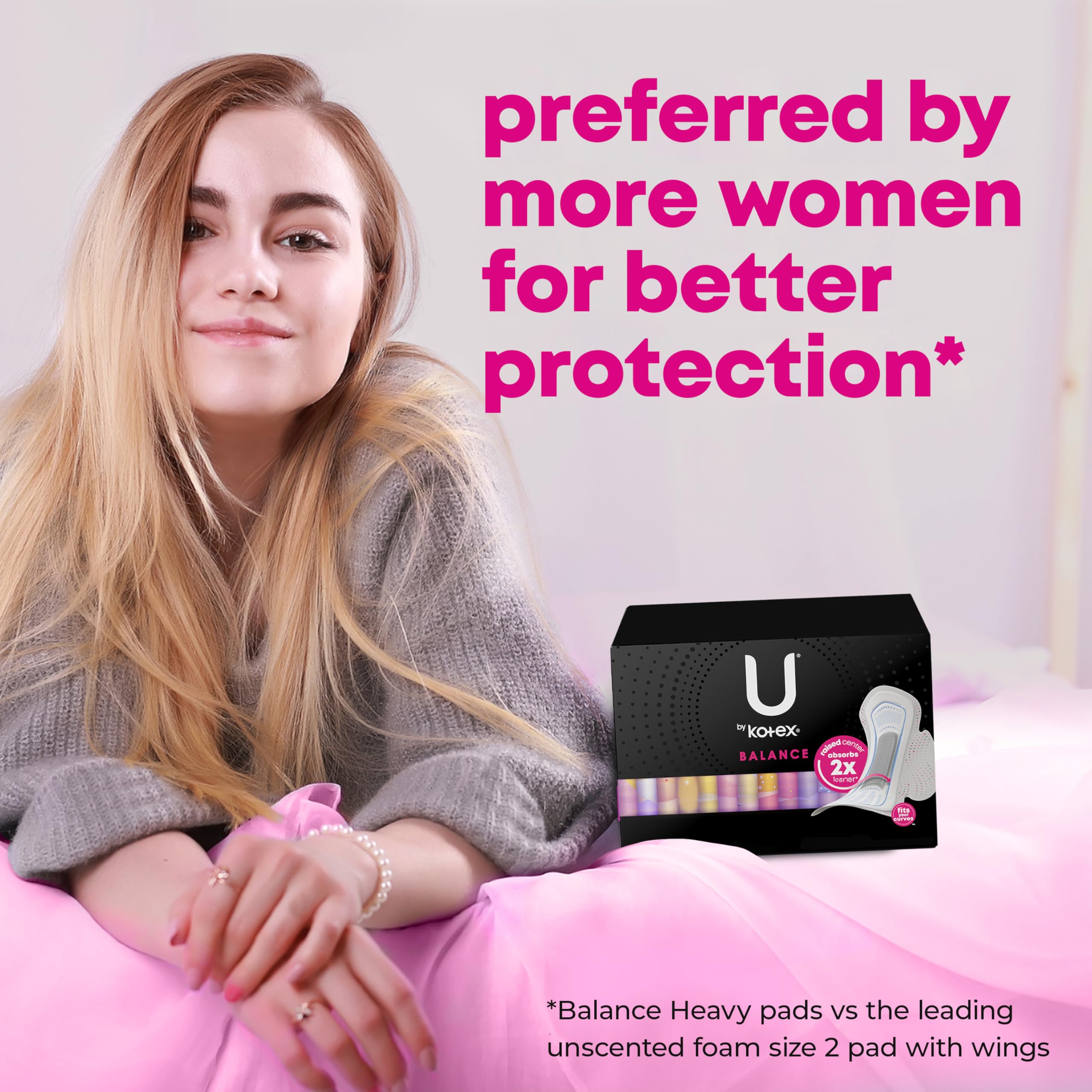 Emballage individuel pratique pour U by Kotex Balance.