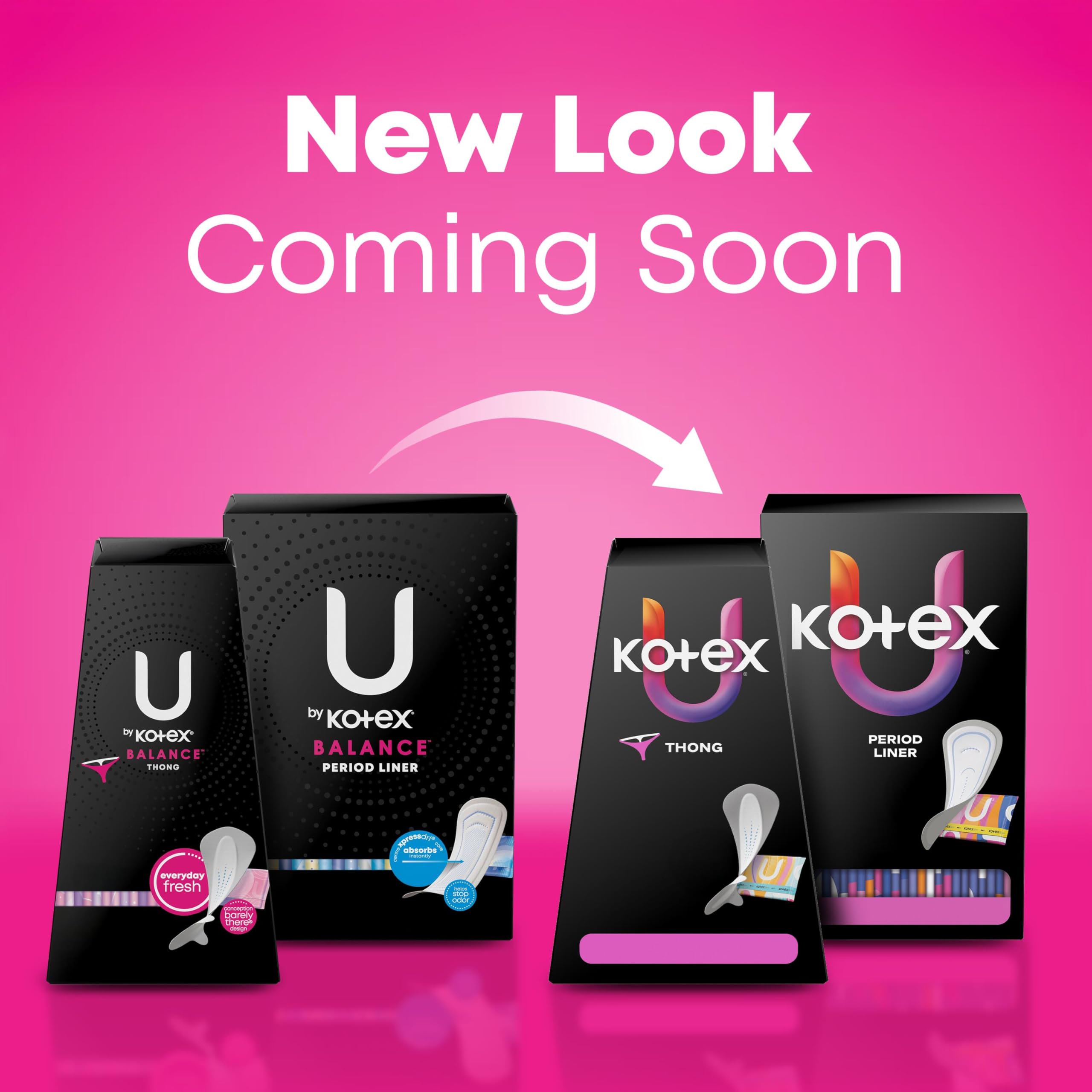 U by Kotex Balance, liner en tissu coton doux pour le confort.