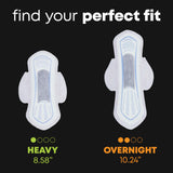 U by Kotex Balance Teen – centre surélevé, absorption rapide des liquides.