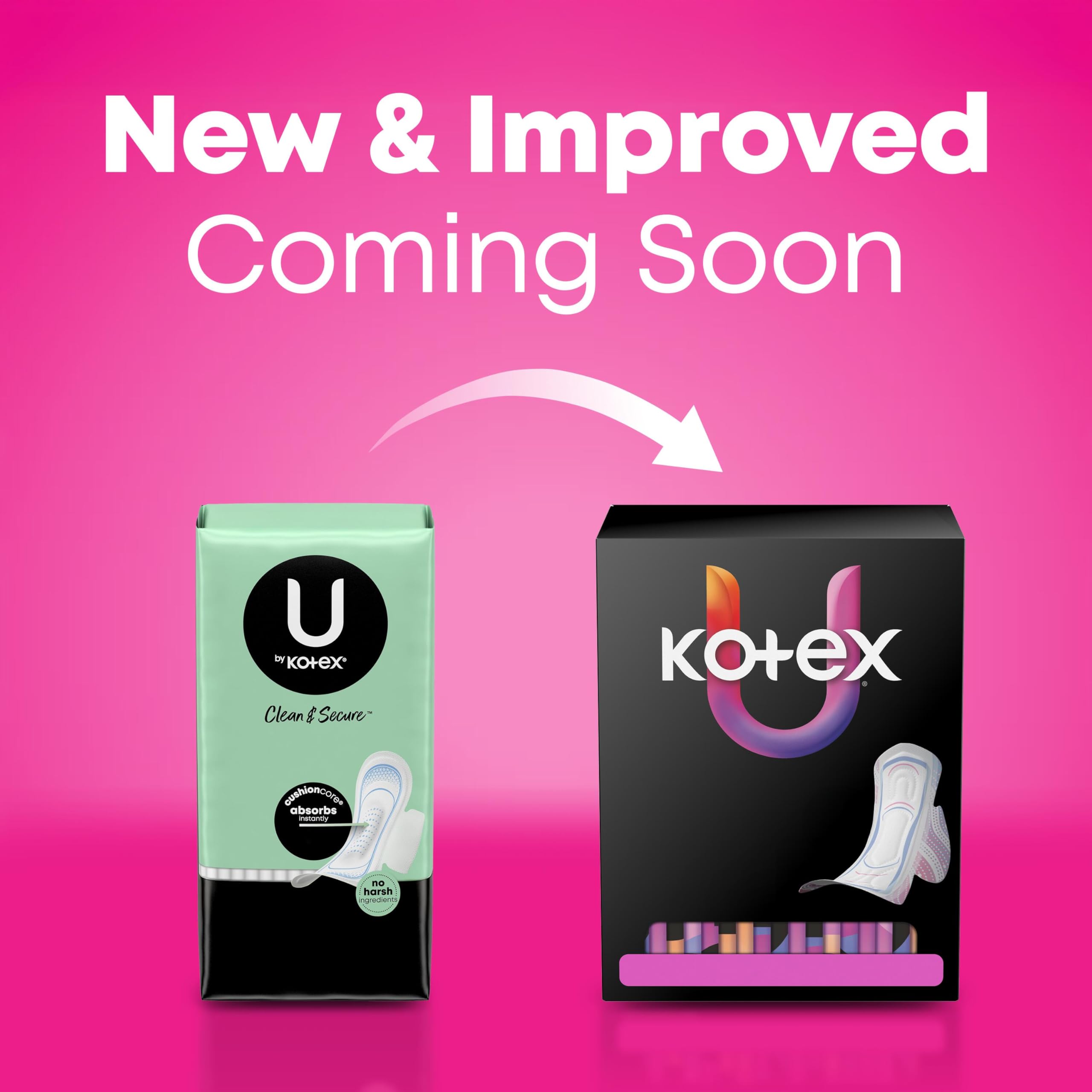 CushionCore U by Kotex confort épousant le corps et absorption instantanée