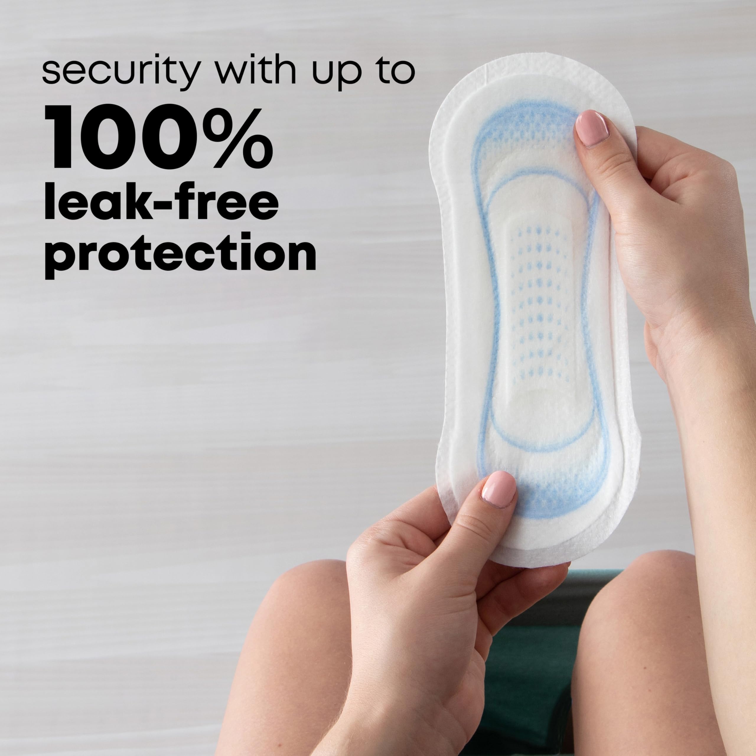 Revêtement doux et respirant du protège-absorbant U by Kotex.