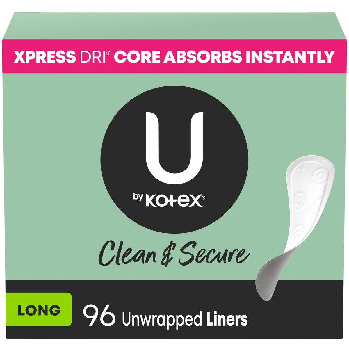 Protection U by Kotex Liners emballage individuel pour déplacements