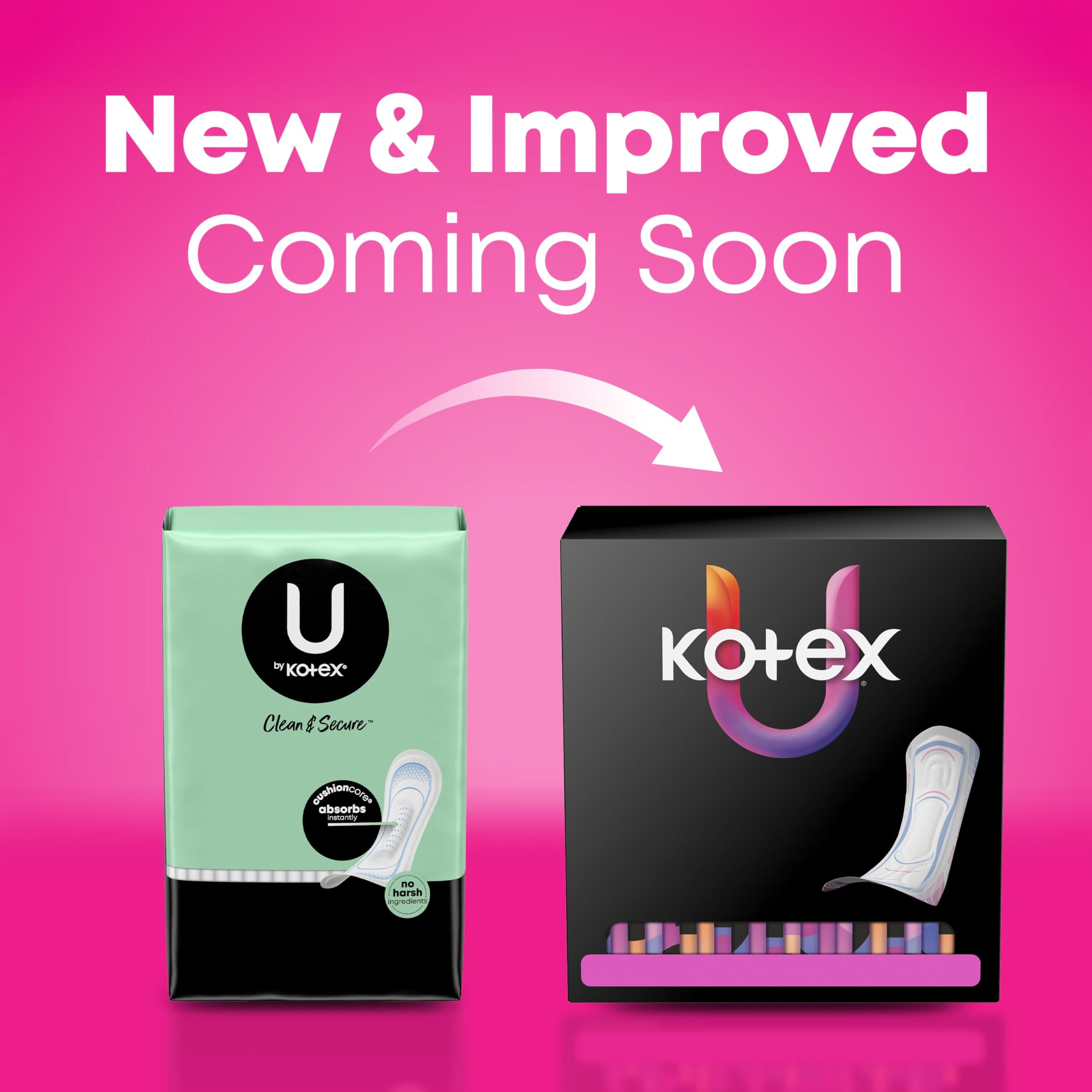 U by Kotex Maxi Clean & Secure – absorption instantanée grâce au noyau.