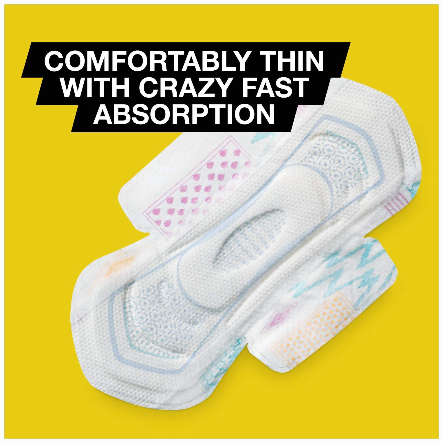 Protections U by Kotex avec ailes Tru-Fit pour un maintien sûr.