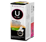 U by Kotex protège-slips longs, emballés individuellement, sans parfum, idéal pour jours légers à moyens.