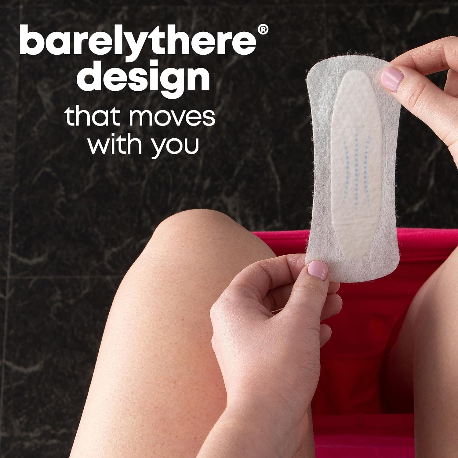 U by Kotex Barely There, liner mince, sensation légère et imperceptible