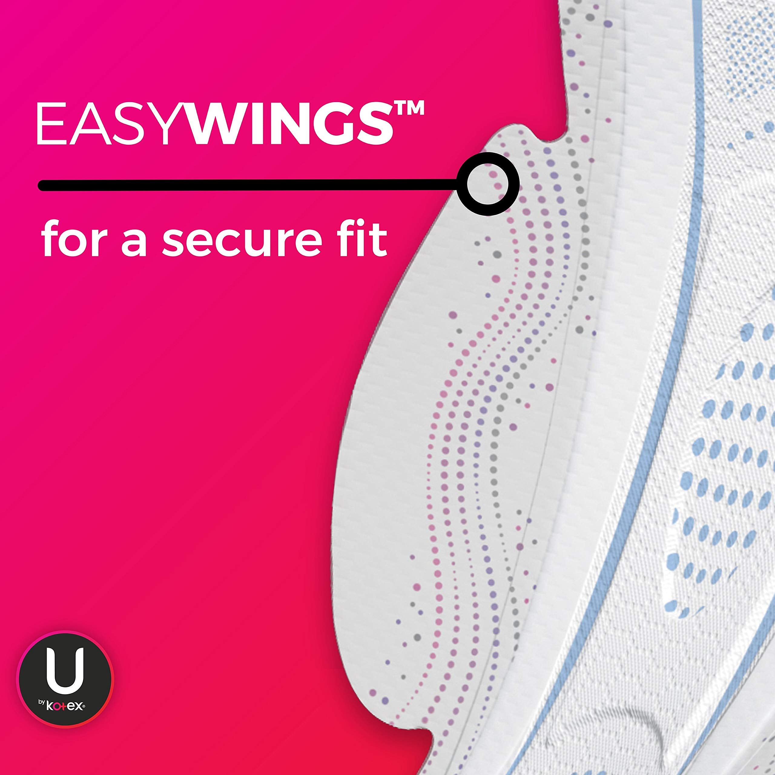 U by Kotex CleanWear : ailes maintiennent la protection en place.
