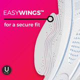 U by Kotex CleanWear : ailes maintiennent la protection en place.