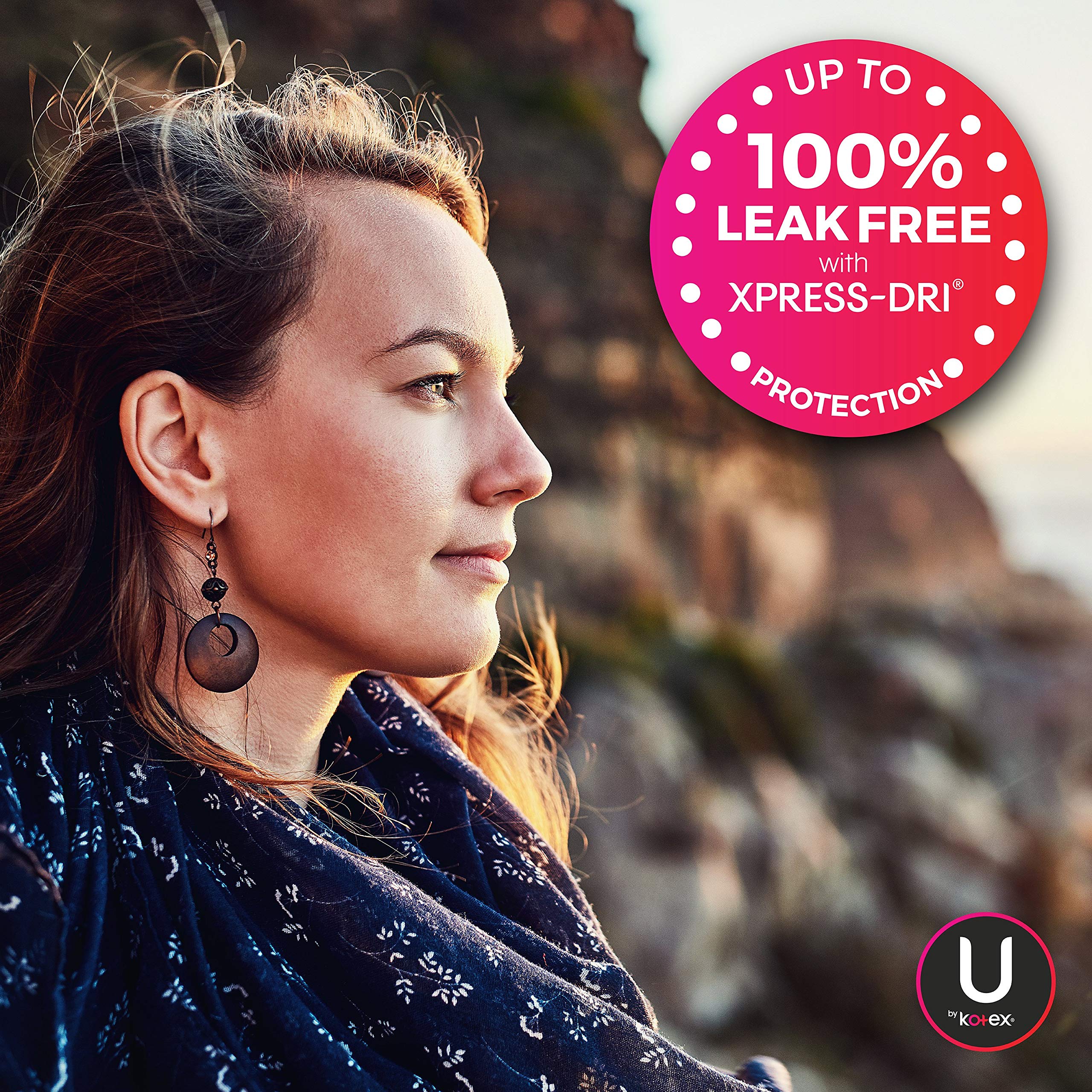 U by Kotex CleanWear : emballage coloré et pratique à transporter.