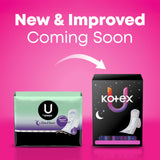 U Kotex absorption nocturne jusqu'à 12 heures pour repos serein.