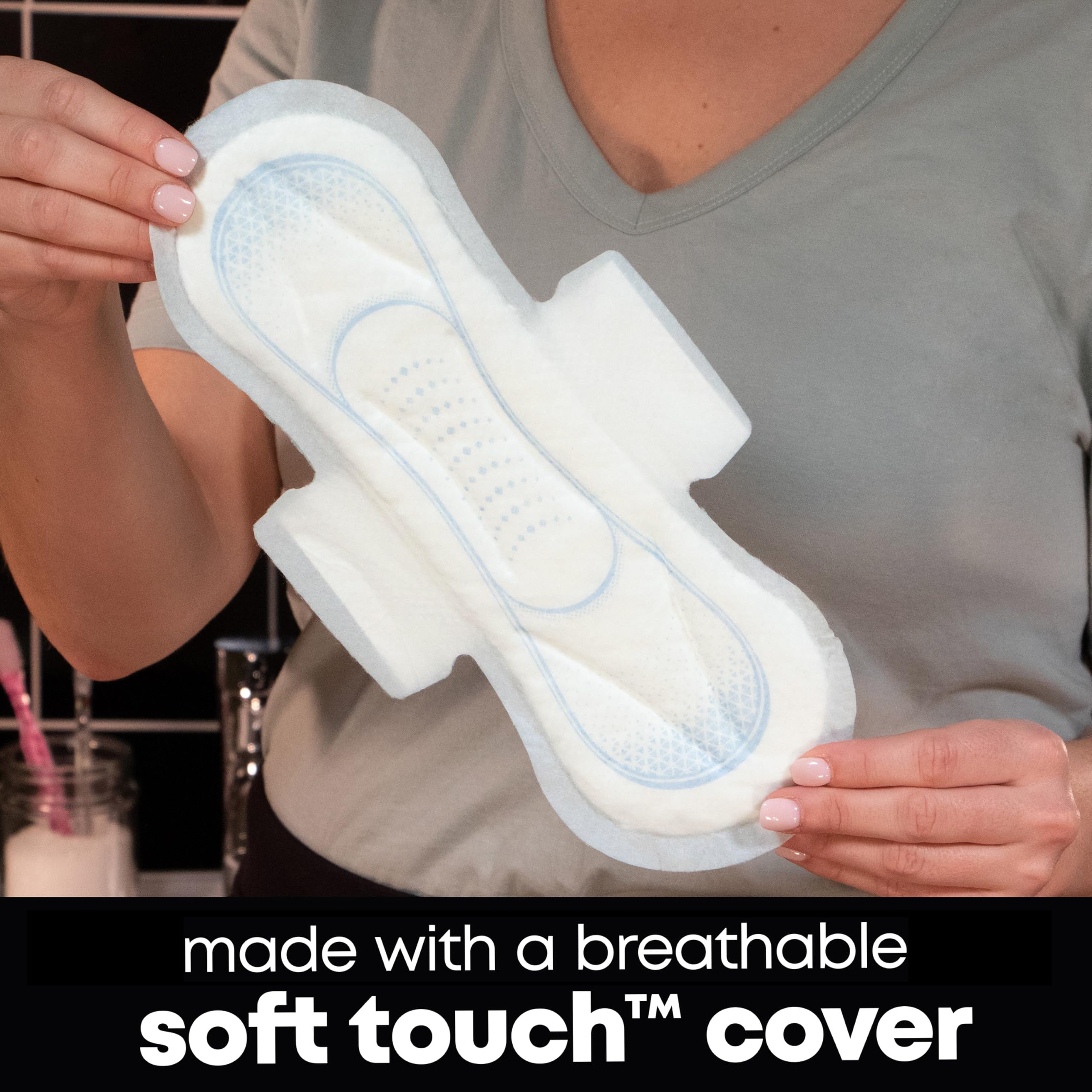 U Kotex emballage individuel, pratique à transporter.