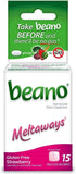 Beano Meltaways : emballage pack de 3 pour usage pratique