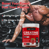 Texture rose des gommes Ubiney Creatine, goût fraise agréable pour l'effort