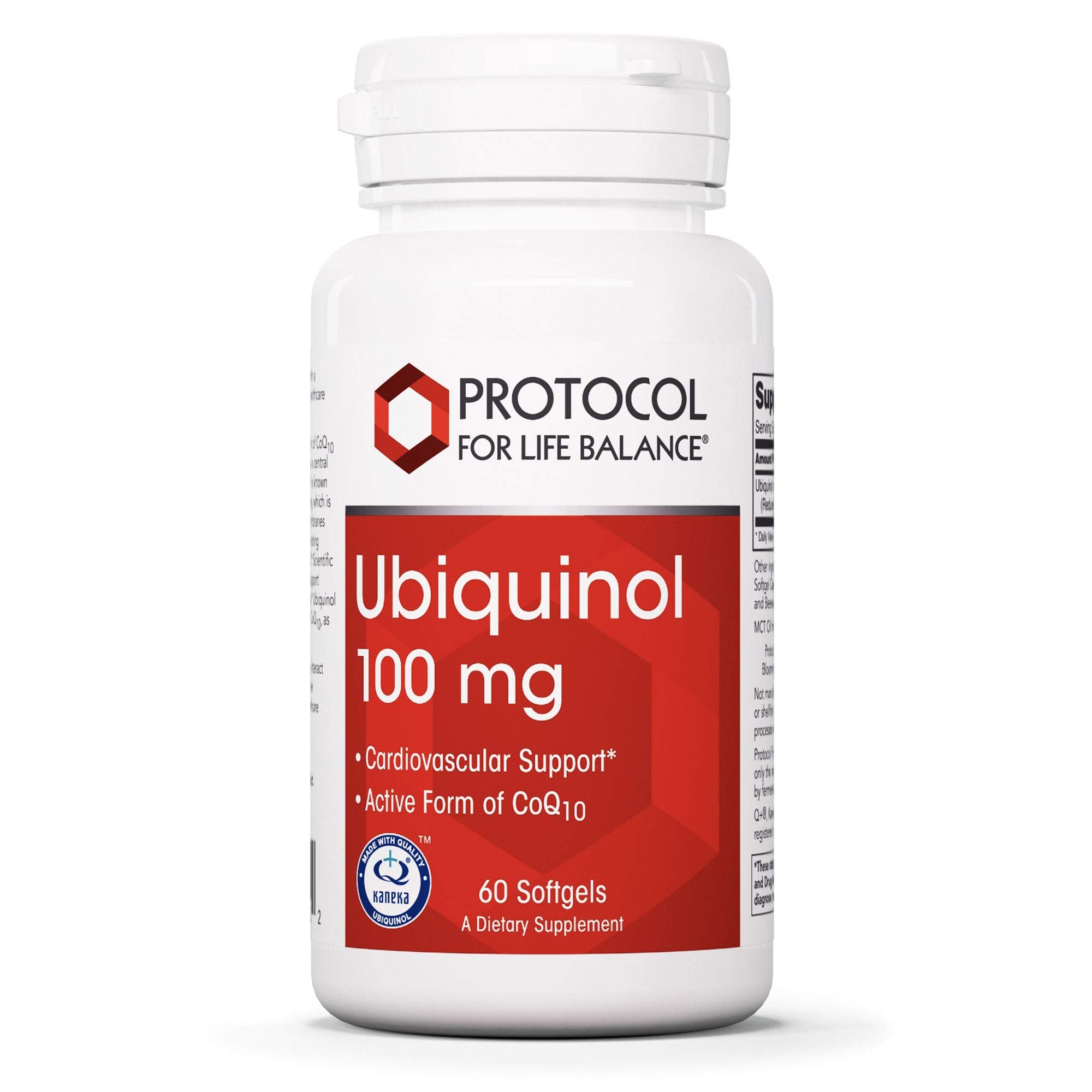 PROTOCOL FOR LIFE BALANCE Ubiquinol 100 mg — Bouteille prête à l’emploi.