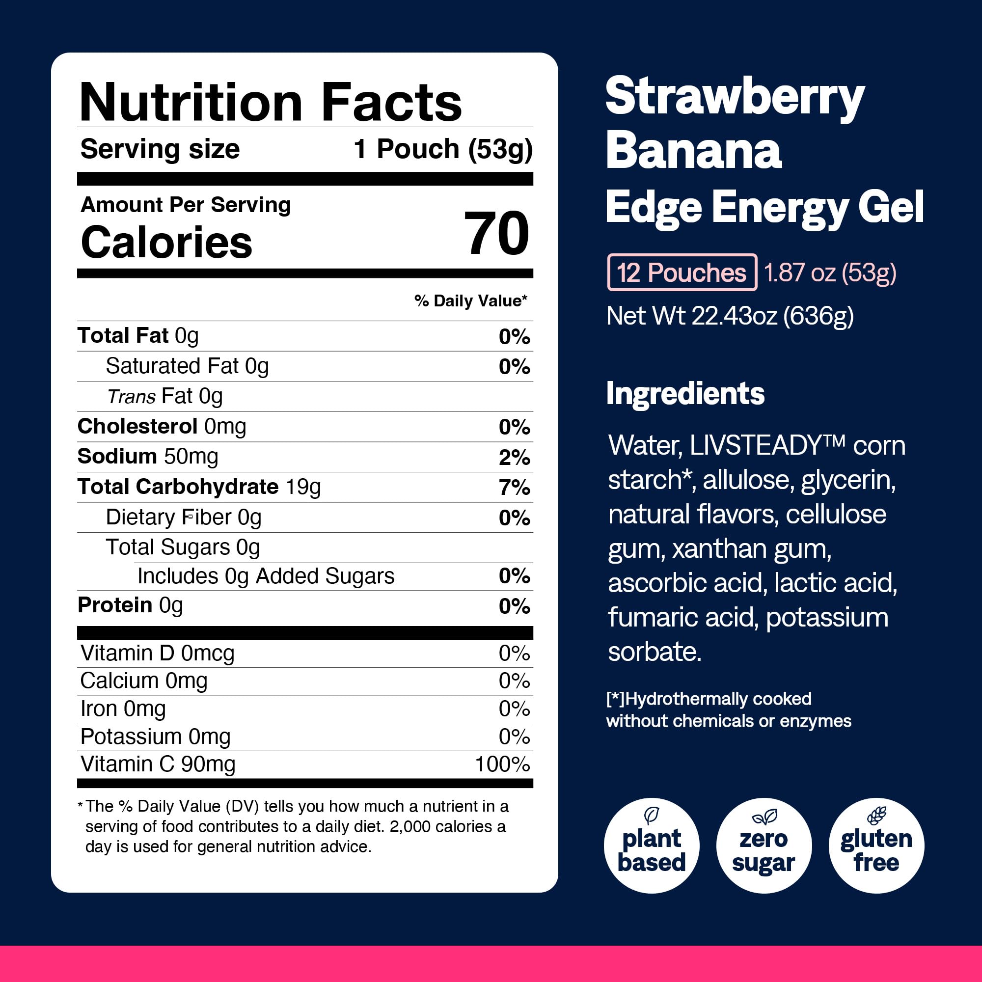 UCAN Edge Gel Shots Fraise-Banane: athlète dynamique utilisant le gel