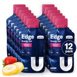 UCAN Edge Gel Shots Fraise-Banane: emballage clair et pratique pour emporter