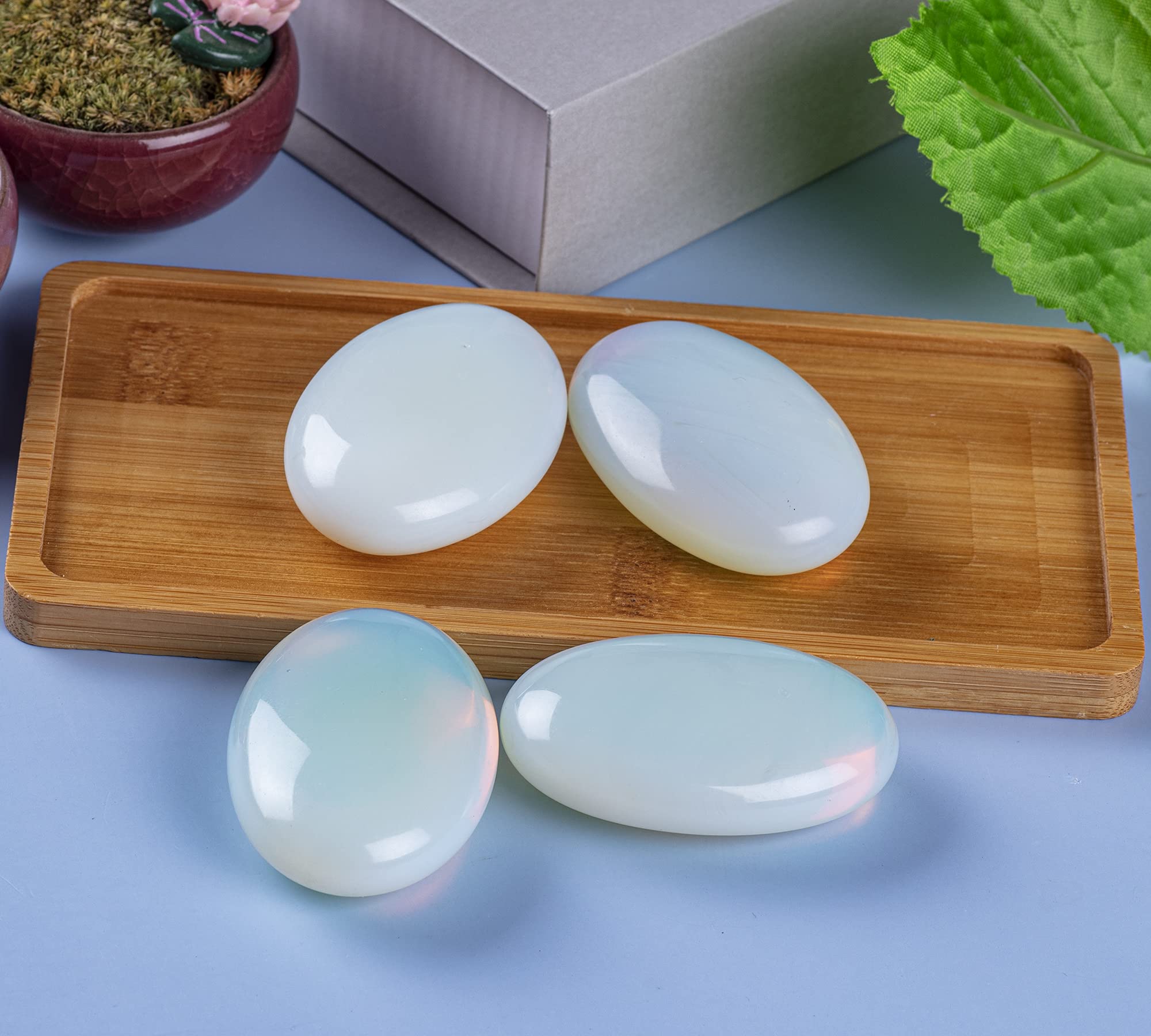 Opalite palmaire ovale prête dans emballage-cadeau, cadeau idéal pour esprit tranquille.