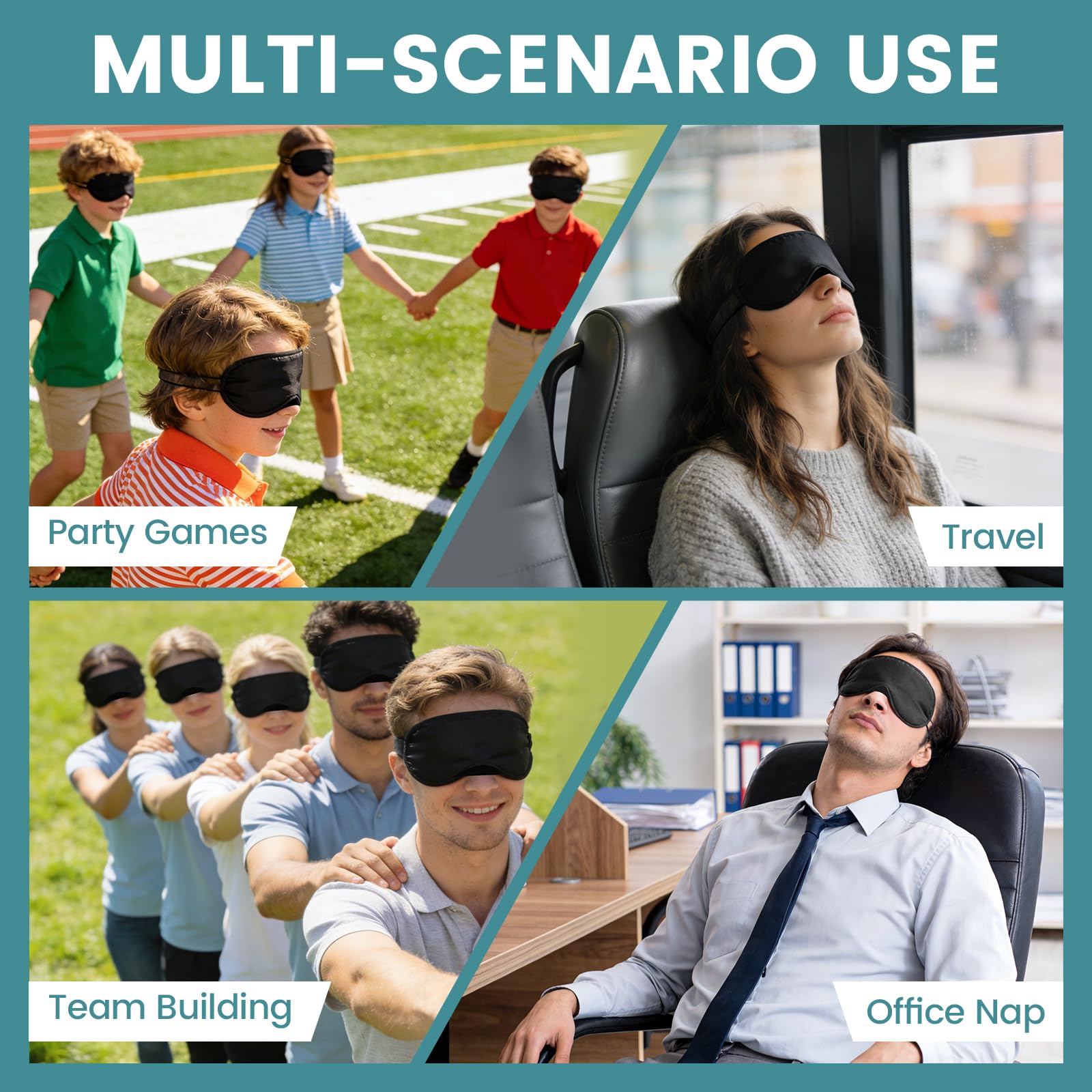 UGODAR masque yeux sommeil sangle réglable assurant un maintien sûr.