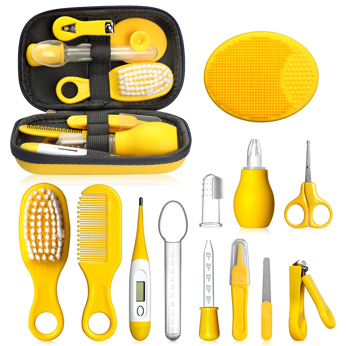 UHFi kit soins bébé 13 en 1 vue générale, pratique pour les voyages.