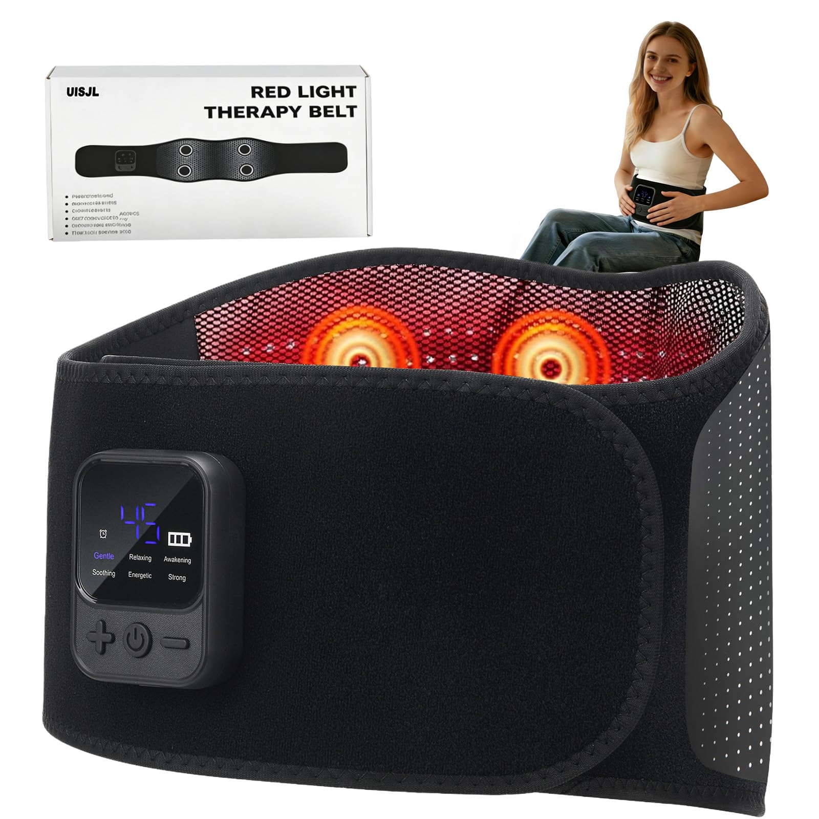 UISJL ceinture massage dos sans fil pour une détente pratique.