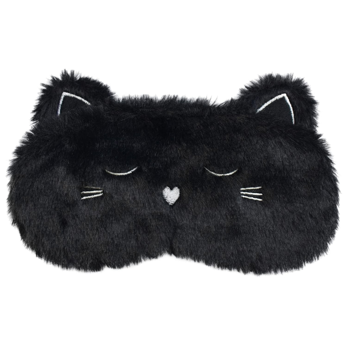 Masque Ulbemoll chat noir en peluche pour un repos apaisant