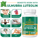 Ulmubra 800 mg luteolin : ingrédients naturels et étiquette claire