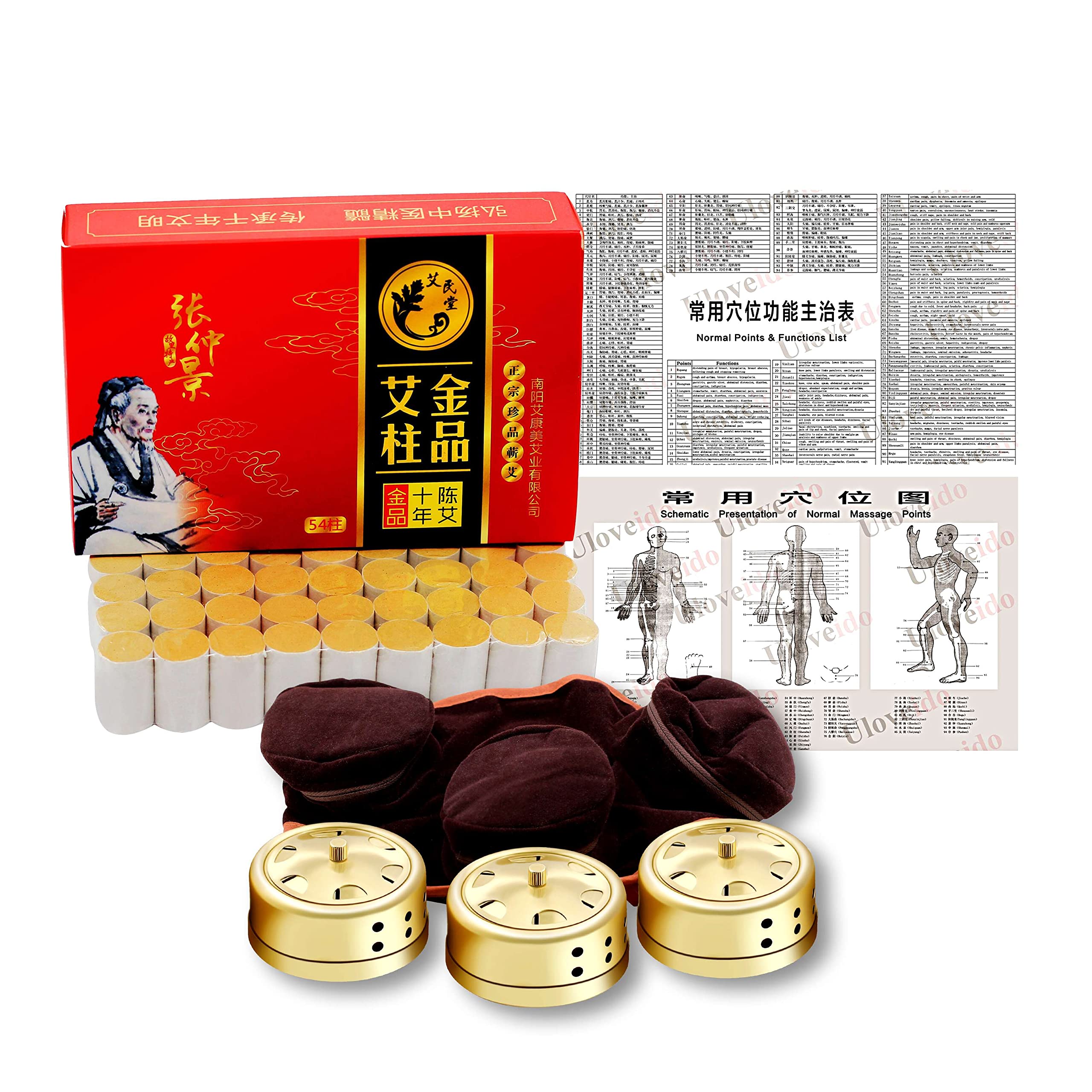 Uloveido cônes de moxibustion 54 pour des sessions régulières.
