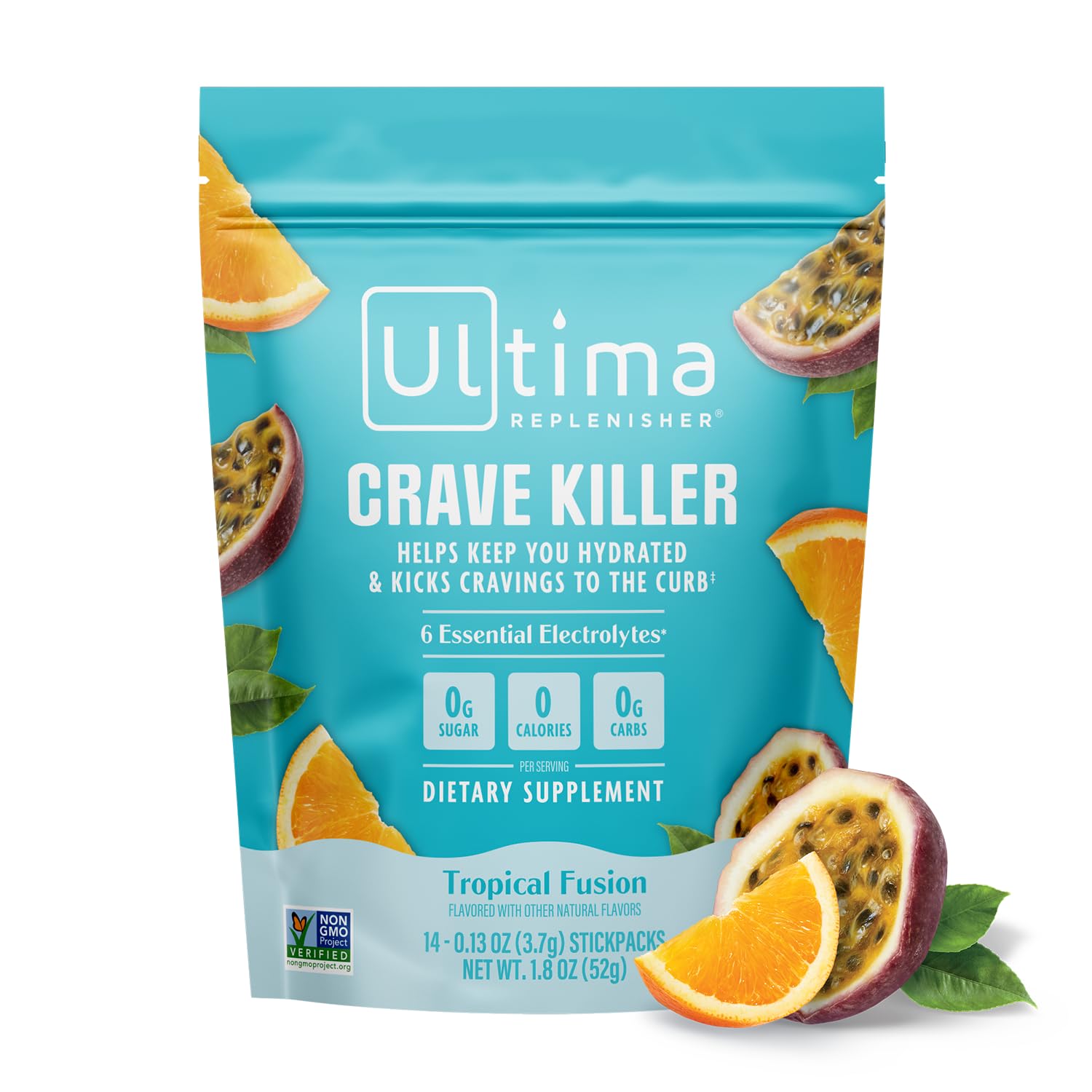 Emballage Ultima Replenisher Crave Killer goût tropical fusion, sans sucre