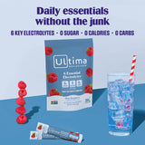 Boîte de 20 sachets Ultima Replenisher bleu-framboise idéale en déplacement