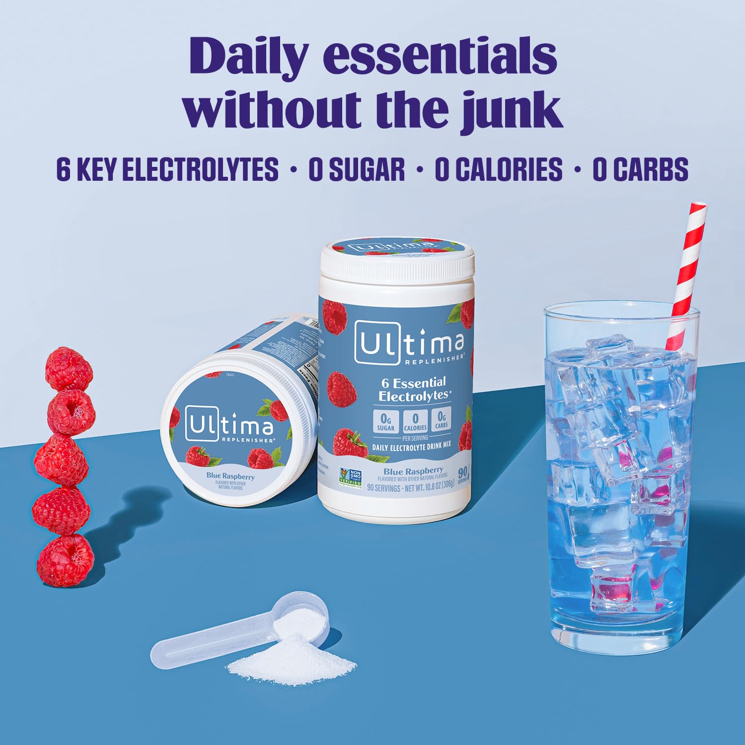 Ulima Replenisher doseur inclus, facilite le dosage précis dans chaque verre.