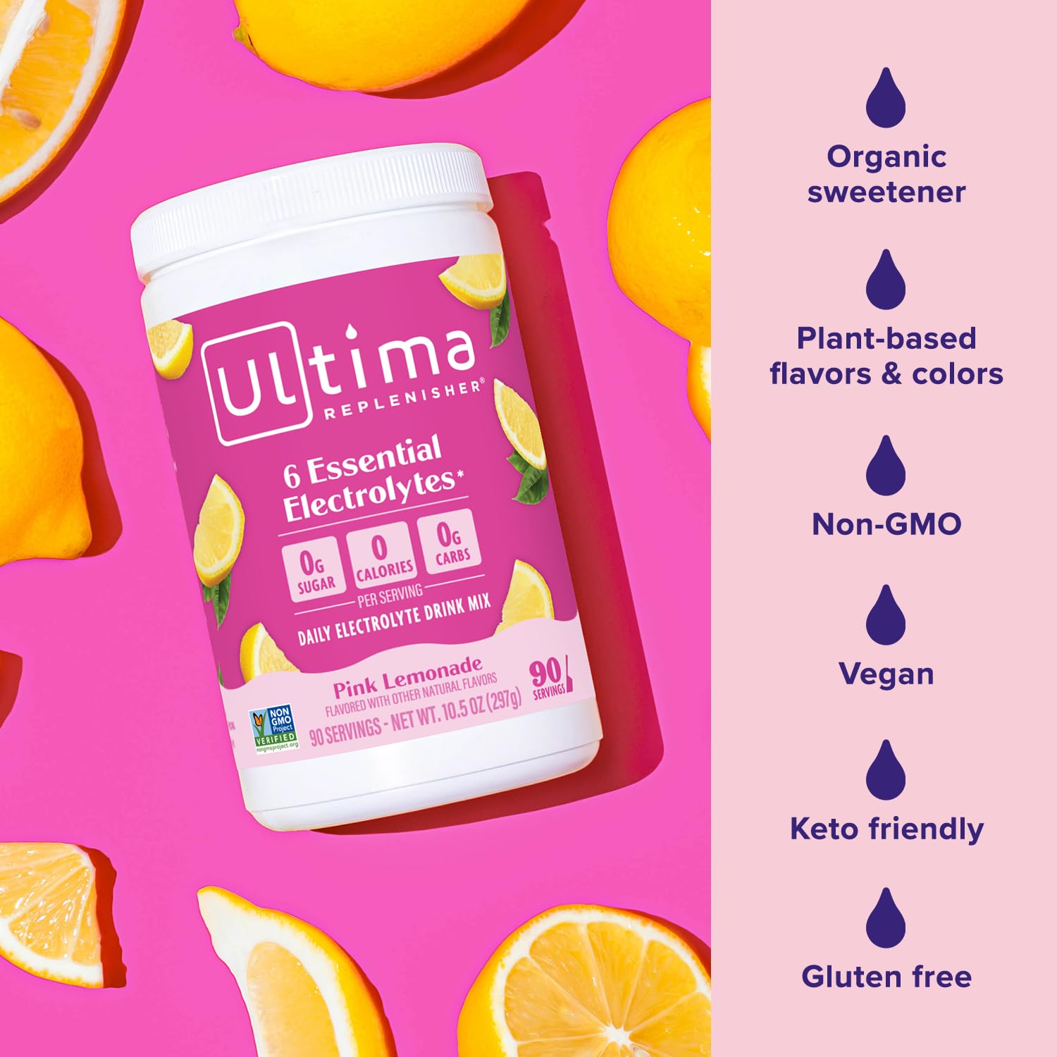 Ultima Replenisher – emballage 90 portions, stockage pratique.