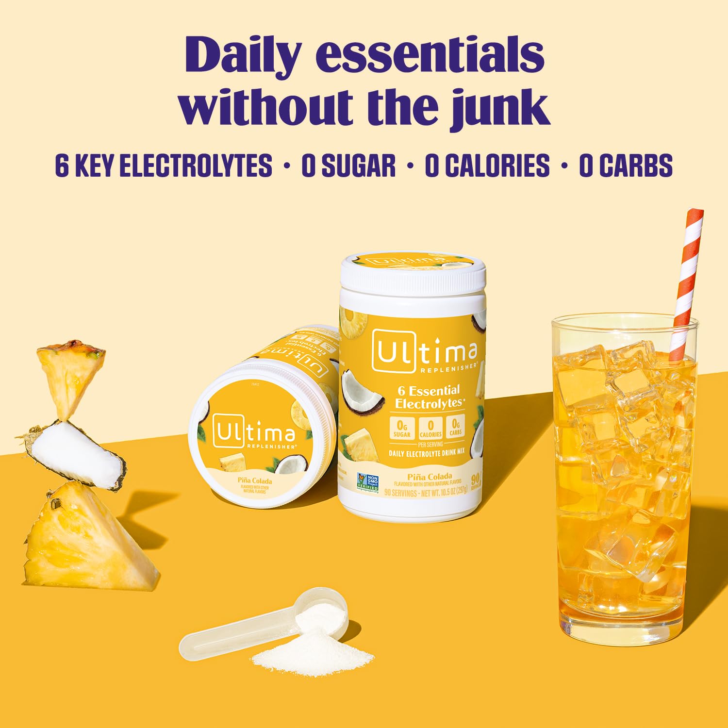 Ultima Replenisher Mocktini, dose-cuillère pour un dosage facile et rapide.