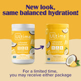 Ultima Replenisher Mocktini, poudre montrant ingrédients naturels et arômes fruités.