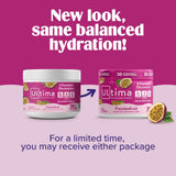 Ultima Replenisher étiquette montrant 6 électrolytes et bénéfices