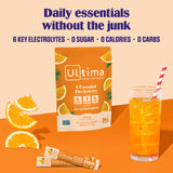 Ultima Replenisher sachet orange: saveur fruitée sans sucre.
